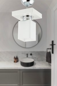 Apliqa Tekli Bej Modern Krom Salon-Oturma Odası Avize