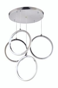Tt Aydınlatma Tt307-3Tpl-Sy Tt 3'lü Siyah Ledli Modern Alüminyum Salon-Oturma Odası Avize