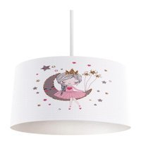 Vivido Abajur Tekli Pembe Modern Kumaş Bebek-Çocuk Odası Avize