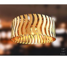 Fer Avize Goldina 3'lü Gri Metal Modern Cam Salon-Oturma Odası Avize