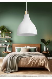 Hegza Lighting Tekli Beyaz Metal Modern Alüminyum Mutfak Avize