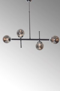 Luna Lighting 4461-18-25 Tekli Kahverengi Hasır Rustik Bambu Salon-Oturma Odası Avize