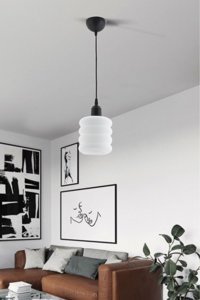 Kardelen Aydınlatma Avize 3'lü Beyaz Cam Modern Krom Salon-Oturma Odası Avize