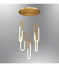 Kocvizyon Ava Tekli Bej Sarkıt Modern Kumaş Salon-Oturma Odası Avize