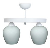 Fer Avize 2'li Altın Cam Modern Cam Salon-Oturma Odası Avize