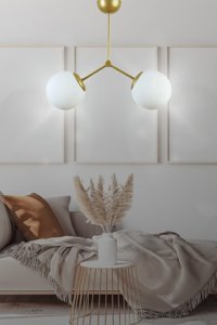 Şenay Aydınlatma Tekli Mor Baskılı Modern Kumaş Bebek-Çocuk Odası Avize
