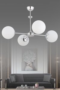 Home Tekli Çok Renkli Kristal Taşlı Modern Alüminyum Bebek-Çocuk Odası Avize