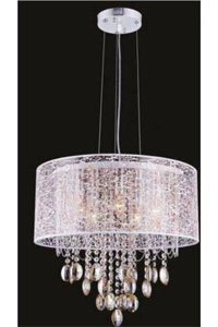 Vk Home Aydınlatma 5'li Beyaz Sarkıt Modern Halat Salon-Oturma Odası Avize