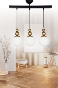 Tuğra Tedarik 5'li Kahverengi Kütük Rustik Ahşap Salon-Oturma Odası Avize
