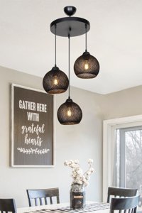 Fumo Home Capelli Tekli Kahverengi Ahşap Modern Ahşap Salon-Oturma Odası Avize