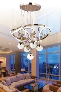 Lumenistanbul Dalya 2'li Beyaz Sarkıt Modern Plastik Salon-Oturma Odası Avize