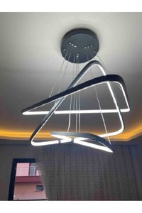 Özcan Aydınlatma 2840-3A Cog 3'lü Pembe Sarkıt Modern Metal Salon-Oturma Odası Avize