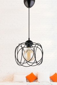 Luz Amarilla 2'li Siyah Ledli Modern Alüminyum Antre-Hol Avize