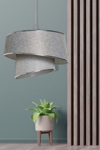 Evlight Tekli Altın Modern Kumaş Salon Avize