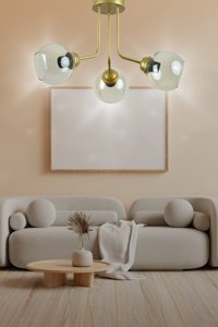 Şenay Aydınlatma Tekli Sarı Sarkıt Modern Cam Salon-Oturma Odası Avize
