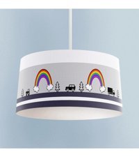 Bambaşka Moda Bmav-072 Tekli Çok Renkli Pasta Modern Kumaş Bebek-Çocuk Odası Avize