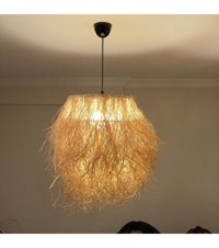 Belezahome Kelebekli Kız Tekli Çok Renkli Sarkıt Modern Kumaş Bebek-Çocuk Odası Avize