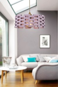Begüsa No:5 Tekli Kahverengi Sarkıt Modern Ahşap Salon-Oturma Odası Avize