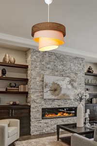 Luna Lighting 3'lü Altın Kristal Taşlı Modern Metal Salon-Oturma Odası Avize