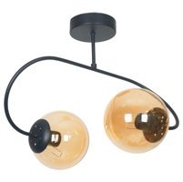 Fer Avize 2'li Gri Cam Modern Cam Salon-Oturma Odası Avize