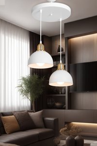 Vk Home Aydınlatma Tekli Siyah Cam Modern Cam Salon-Oturma Odası Avize