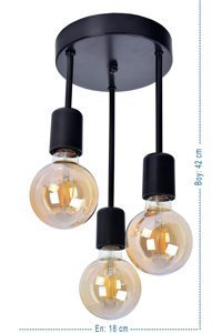 Ünal Aydınlatma Borya 1 2'li Kahverengi Ledli Modern Ahşap Salon-Oturma Odası Avize