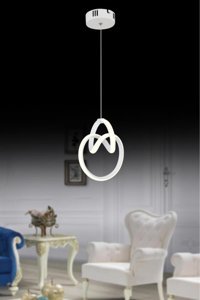 Homing Tekli Kahverengi Kumaş Modern Kumaş Salon-Oturma Odası Avize
