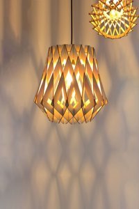 Luna Lighting 4461-21-33 Tekli Kahverengi Hasır Rustik Bambu Salon-Oturma Odası Avize