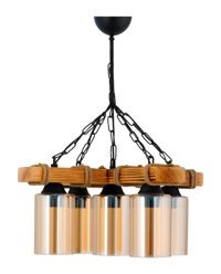 Semboldekor Tekli Gri Cam Modern Plastik Salon-Oturma Odası Avize