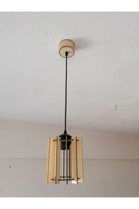 Fer Avize Elena Tekli Beyaz Sarkıt Modern Metal Salon-Oturma Odası Avize