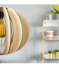 Modelight Zigana 2'li Kahverengi Sarkıt Modern Ahşap Salon-Oturma Odası Avize