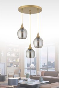 Hmydesign Mdrn-45 Tekli Siyah Sarkıt Modern Kumaş Salon-Oturma Odası Avize