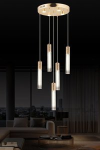 Evperest Epa155 Tekli Beyaz Modern Kumaş Salon Avize