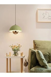 Vk Home Aydınlatma Begonya Tekli Beyaz Sarkıt Modern Halat Salon-Oturma Odası Avize