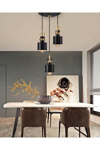 Oia Light Olw06M Tekli Bej Modern Bambu Salon Avize
