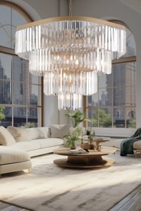 Apliqa Tekli Beyaz Plafonyer Modern Metal Salon-Oturma Odası Avize
