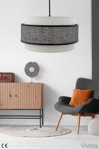 Ünal Aydınlatma Tekli Bej Sarkıt Modern Krom Salon-Oturma Odası Avize