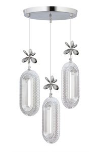 Home Kristal Tekli Turuncu Plastik Modern Plastik Salon-Oturma Odası Avize