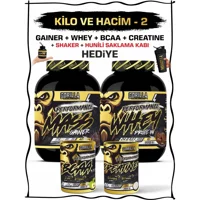 Gorilla Nutrition Çikolata Aromalı 40 Servis Kas Yapıcı Gainer 4000 gr Toz + Whey Protein Çikolata Aromalı 2013 gr + Kreatin Aromasız 350 gr + Bcaa Elma Aromalı 455 gr