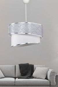 Bamyum Lipeo Tekli Beyaz Sarkıt Retro Metal Salon-Oturma Odası Avize