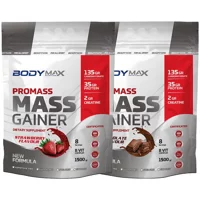 Body Maxx Çikolata - Çilek Aromalı 16 Servis Kilo Aldırıcı Gainer 2x1500 gr Toz