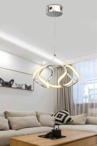 Polataydinlatma 3'lü Siyah Sarkıt Klasik Çelik Salon-Oturma Odası Avize
