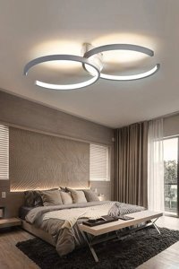 Manogrup Avize Aydınlatma Lima Tekli Kahverengi Pasta Modern Kumaş Salon-Oturma Odası Avize