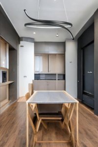 Fer Avize Deco 3'lü Siyah Sarkıt Modern Cam Salon-Oturma Odası Avize