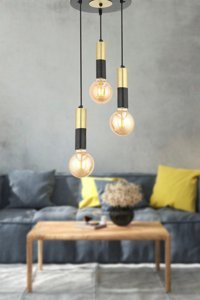 Apliqa Mikula Tekli Altın Kristal Taşlı Modern Metal Salon-Oturma Odası Avize