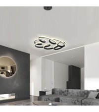 Kuğulu 1934-A-Opal Tekli Beyaz Cam Modern Cam Salon-Oturma Odası Avize