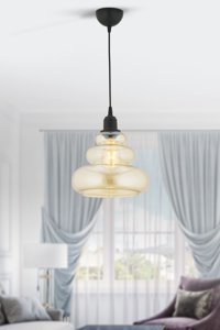 Vk Home Aydınlatma Tekli Siyah Metal Modern Metal Salon-Oturma Odası Avize
