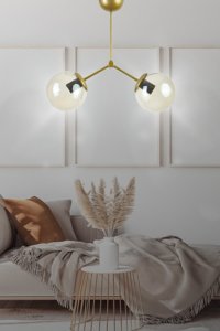 Şenay Aydınlatma Tekli Mor Pasta Modern Kumaş Yatak Odası Avize