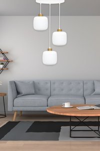 Mag Tekli Siyah Sarkıt Modern Alüminyum Salon-Oturma Odası Avize