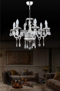 Homing Tekli Beyaz Baskılı Modern Kumaş Bebek-Çocuk Odası Avize
